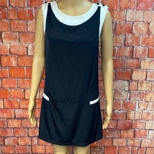 BCX Black and White Retro Mini‎ Dress
